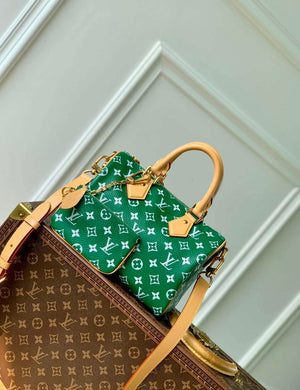 LV M24423 Louis Vuitton Speedy P9 Bandouliere 25 Bag Monogram Leather Green - Default Title - View 1