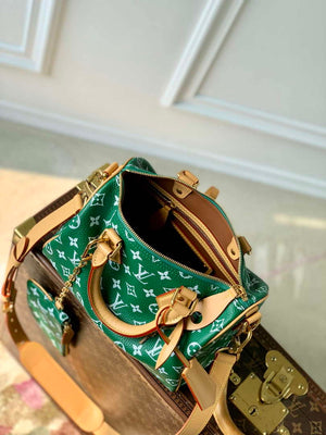 LV M24423 Louis Vuitton Speedy P9 Bandouliere 25 Monogram Bag Green - Default Title - View 9