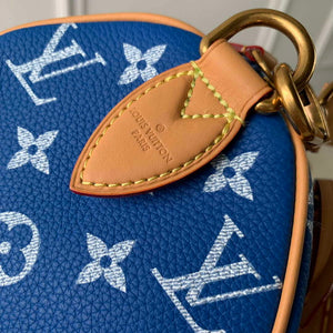 LV M24424 Louis Vuitton Speedy P9 Bandouliere 25 Bag Monogram Leather Blue - Default Title - View 7