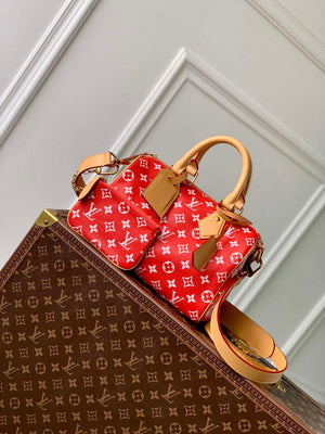 LV M24425 Louis Vuitton Speedy P9 Bandouliere 25 Bag Monogram Leather Red - Default Title - View 1