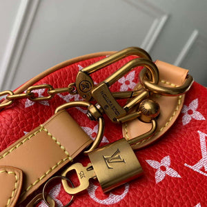 LV M24425 Louis Vuitton Speedy P9 Bandouliere 25 Bag Monogram Leather Red - Default Title - View 6