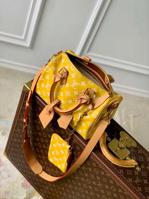 LV M24426 Louis Vuitton Speedy P9 Bandouliere 25 Bag Monogram Leather Yellow - Default Title - View 9