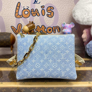 LV M24564 Louis Vuitton Coussin PM Handbag lambskin Light Blue - Default Title - View 1