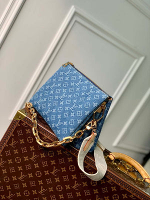 LV M24564 Louis Vuitton Coussin PM Handbag lambskin Navy Blue - Default Title - View 3