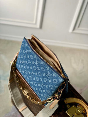 LV M24564 Louis Vuitton Coussin PM Handbag lambskin Navy Blue - Default Title - View 8
