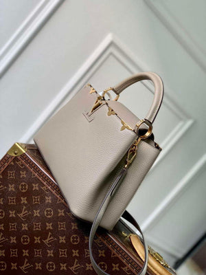LV M24567 Louis Vuitton Capucines MM Handbag Galet - Default Title - View 3