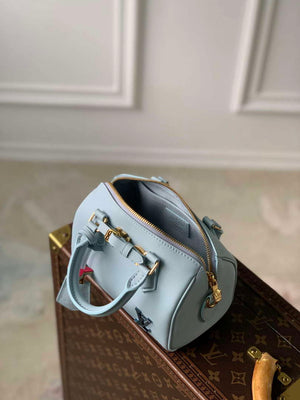 LV M24604 Louis Vuitton SPEEDY 18 LV&I Calf Leather Handbag Olympic Blue - Default Title - View 9