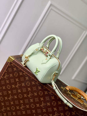 LV M24605 Louis Vuitton SPEEDY 18 LV&I Calf Leather Handbag Matcha Green - Default Title - View 2