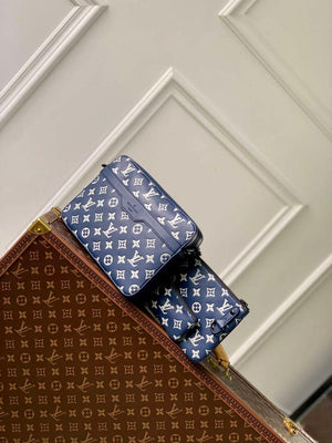 LV M24753 Louis Vuitton Trio Messenger Bag Ink Blue/White - Default Title - View 2