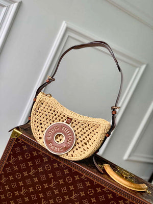 LV M24811 Louis Vuitton Croissant MM Handbag Natural/Tan - Default Title - View 1