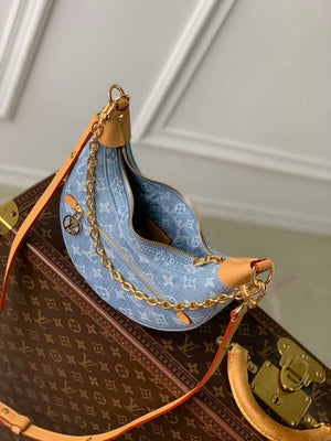 LV M24846 Louis Vuitton Loop Bag Sky Blue Monogram denim - Default Title - View 9