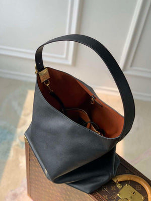 LV M24856 Louis Vuitton Low Key Hobo MM Handbag Black - Default Title - View 9