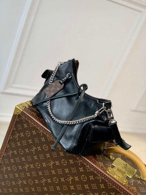 LV M24861 Louis Vuitton CarryAll Cargo PM Handbag Black - Default Title - View 3