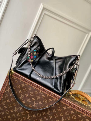 LV M24861 Louis Vuitton LV x TM CarryAll Vibe PM Handbag Black - Default Title - View 1