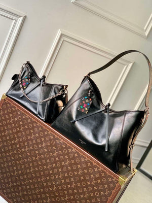 LV M24861 Louis Vuitton LV x TM CarryAll Vibe PM Handbag Black - Default Title - View 2