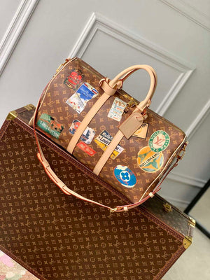 LV M24960 Louis Vuitton Keepall Bandouliere 45 Travel Bag Monogram - Default Title - View 1