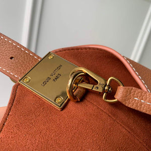 LV M24974 Louis Vuitton Low Key Hobo MM Handbag Cognac Brown - Default Title - View 7