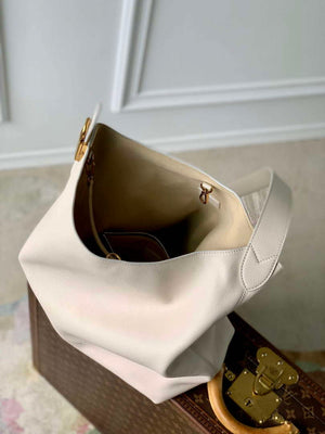 LV M25022 Louis Vuitton Low Key Hobo MM Handbag Limestone Gray - Default Title - View 9