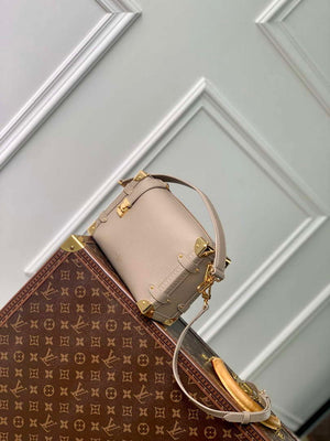LV M25072 Louis Vuitton Side Trunk MM Handbag Taupe - Default Title - View 2