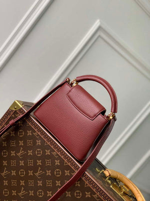 LV M25128 Louis Vuitton Capucines Mini Handbag Griotte Red - Default Title - View 2