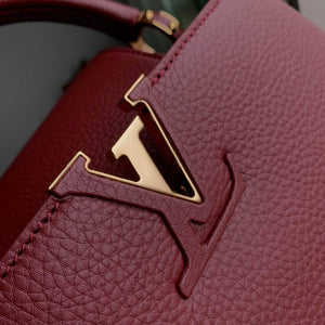 LV M25128 Louis Vuitton Capucines MM Handbag Griotte Red - Default Title - View 5