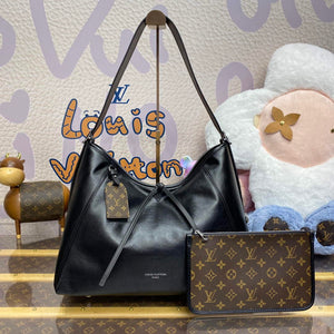 LV M25143 Louis Vuitton CarryAll Dark MM Bag Black - Default Title - View 1