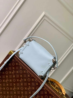 LV M25160 Louis Vuitton Side Trunk MM Handbag Olympe Blue - Default Title - View 2