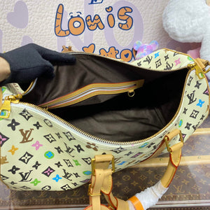 LV M25233 Louis Vuitton Keepall Bandouliere 45 Travel Bag Vanilla - Default Title - View 9