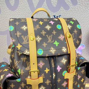 LV M25240 Louis Vuitton Christopher MM Backpack Chocolate - Default Title - View 4
