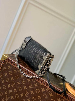 LV M25445 Louis Vuitton Slim Trunk Bag Crocodile Pattern Black - Default Title - View 2