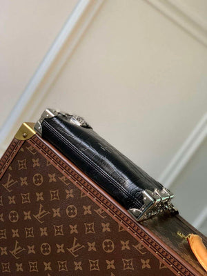 LV M25445 Louis Vuitton Slim Trunk Bag Crocodile Pattern Black - Default Title - View 4