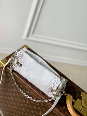 LV M25445 Louis Vuitton Slim Trunk Bag Crocodile Pattern White - Default Title - View 9