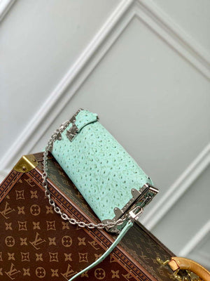 LV M25445 Louis Vuitton Slim Trunk Bag Ostrich Pattern Fruit green - Default Title - View 2