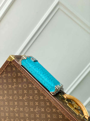 LV M25445 Louis Vuitton Slim Trunk Bag Ostrich Pattern Royal blue - Default Title - View 4