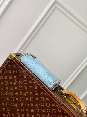 LV M25445 Louis Vuitton Slim Trunk Bag Ostrich Pattern Sky blue - Default Title - View 4