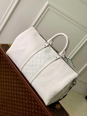 LV M30885 Louis Vuitton Keepall Bandouliere 50 Bag Optic White - Default Title - View 2