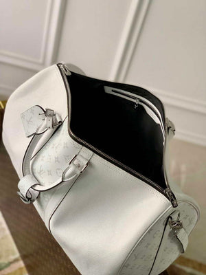 LV M30885 Louis Vuitton Keepall Bandouliere 50 Bag Optic White - Default Title - View 8