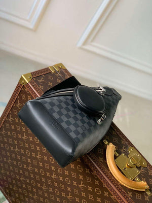 LV M30936 Louis Vuitton Duo Sling Bag Black grid - Default Title - View 4