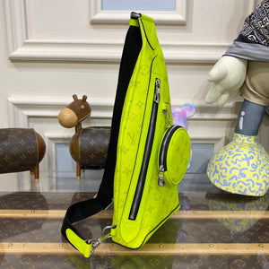 LV M30945 Louis Vuitton Duo Sling Bag Neon Yellow - Default Title - View 3