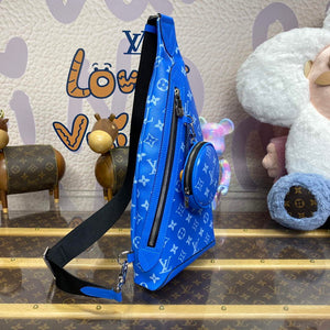 LV M31075 Louis Vuitton Duo Sling Bag Blue - Default Title - View 2