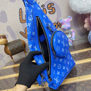LV M31075 Louis Vuitton Duo Sling Bag Blue - Default Title - View 9