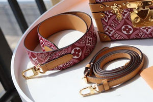 LV M40273 Louis Vuitton Petite Malle Bag Mini Monogram Jacquard Red - luxibagsmall