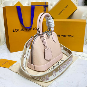 LV Louis Vuitton Alma BB Epi Handbag M40302 Nude with beige and Gray - Default Title - View 3