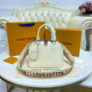 LV M40304 Louis Vuitton Alma BB Epi Handbag White - Default Title - View 1