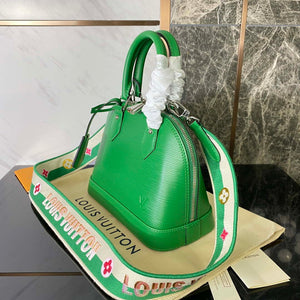 LV M40862 Louis Vuitton Alma BB Epi Handbag Green - Default Title - View 2