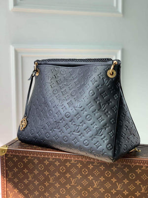 LV M41066 Louis Vuitton Artsy MM Handbag Black Brown - Default Title - View 2