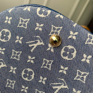 LV M42238 Louis Vuitton Bucket PM Tote Bag Blue - Default Title - View 8