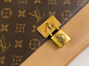 LV M44257 Louis Vuitton Marignan Messenger Top Handle Monogram M43960 Bag Apricot - Default Title - View 5