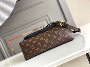 LV M44259 Louis Vuitton Marignan Messenger Top Handle Monogram M44257 Bag Black - Default Title - View 4