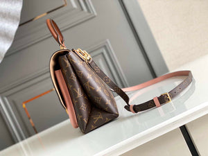 LV M44259 Louis Vuitton Marignan Messenger Top Handle Monogram M44286 Bag Pink - Default Title - View 3
